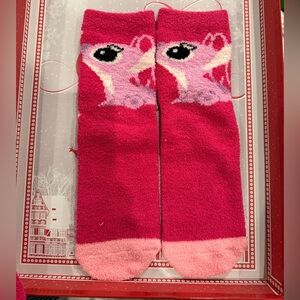 Disney’s Angel Valentines Day Fuzzy Socks (Brand New)